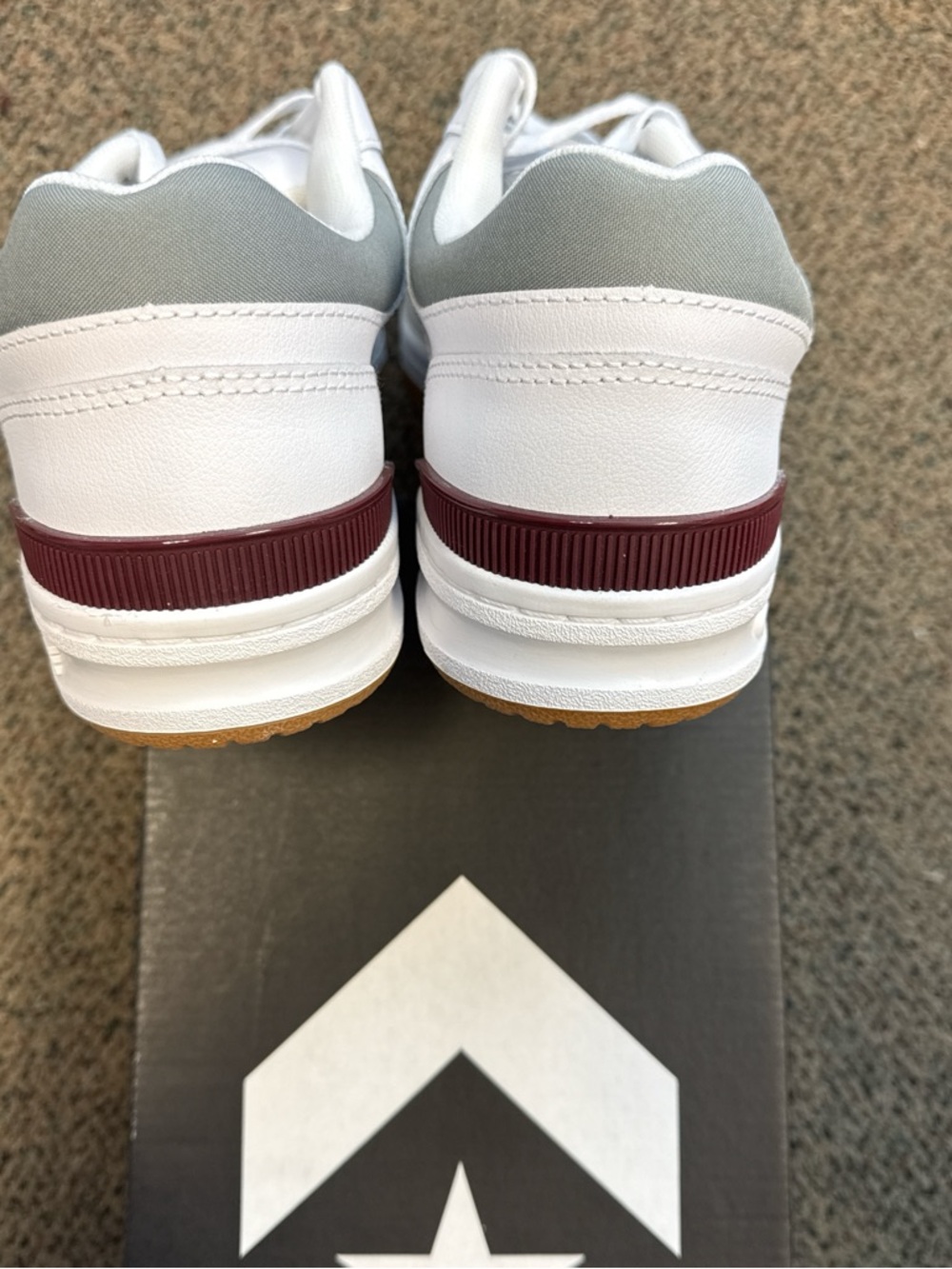 Converse CL98 OX Low Top Sneakers in White, Gray & Gum - Picture 4 of 6